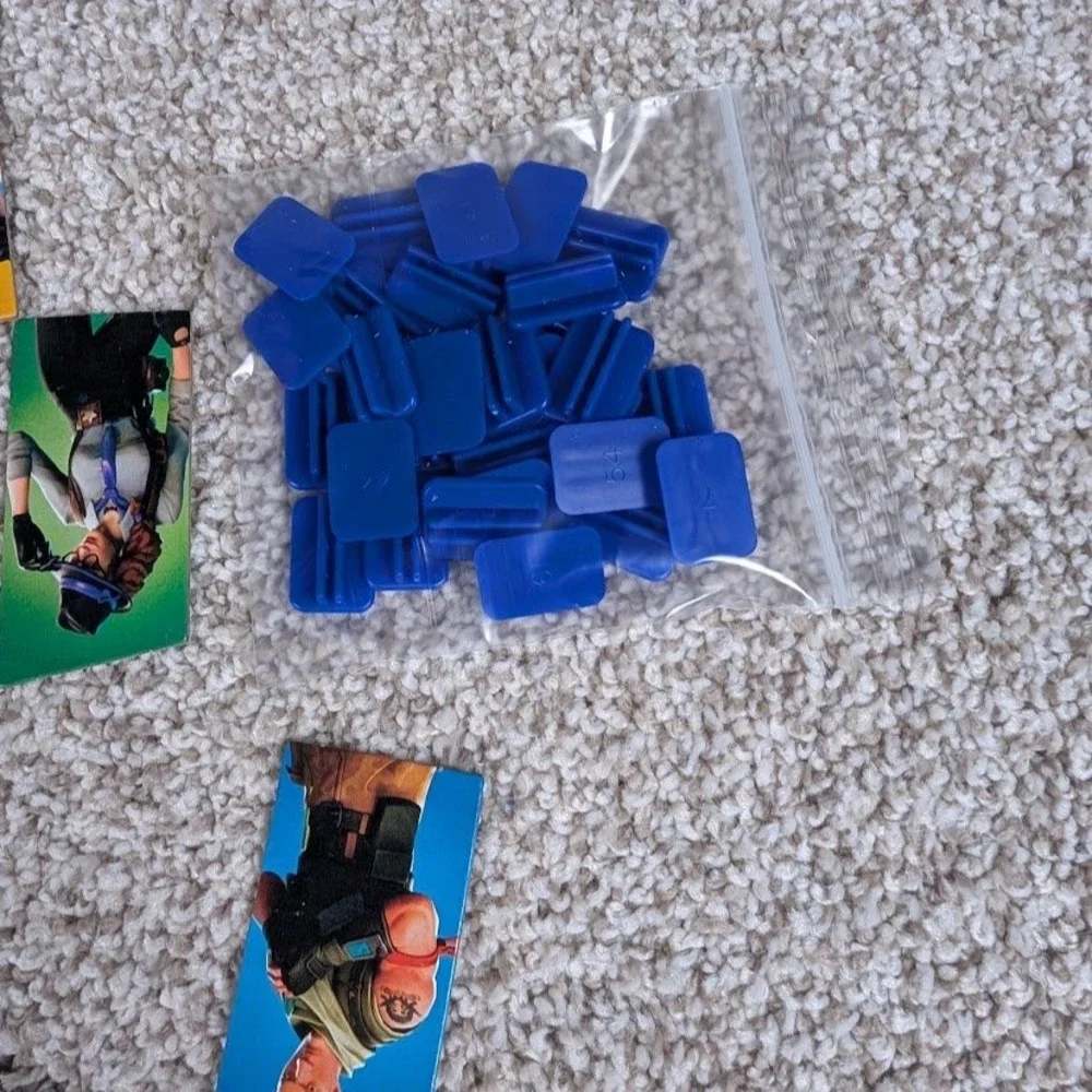 Fortnite Character Card Lot with Blue Display Stands Gaming Collectibles